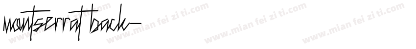 montserrat back字体转换